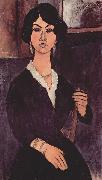 Amedeo Modigliani Portrat der Paulette Jourdain oil painting reproduction
